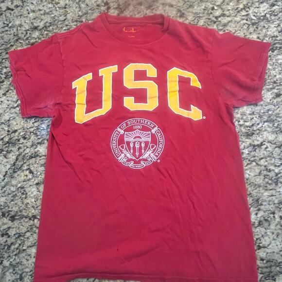 USC Trojans Men's Size Medium Shirt Red Short Sleeve NCAA Football Adult Outdoor - Picture 2 of 8